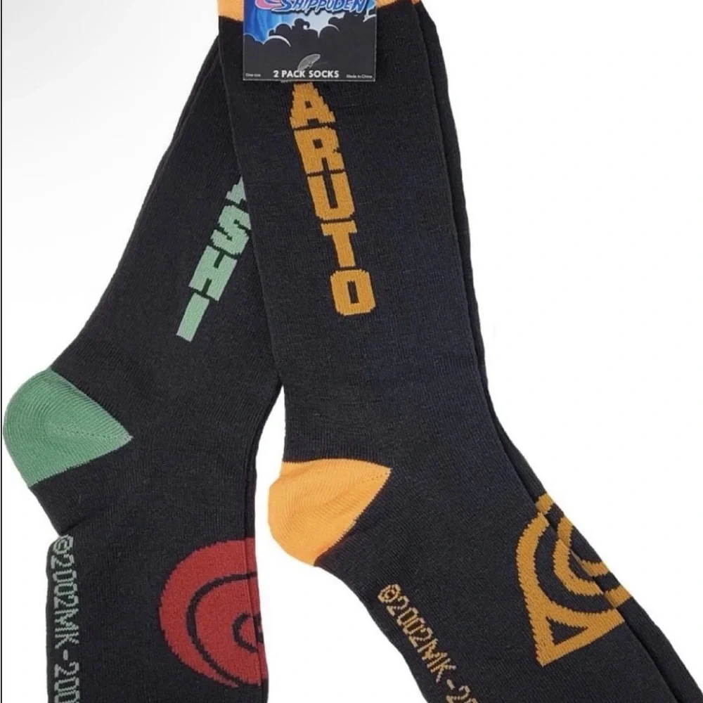 Naruto and Kakashi Black Socks Set